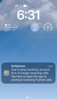 iOS Cloud Softphone push server expired notifications